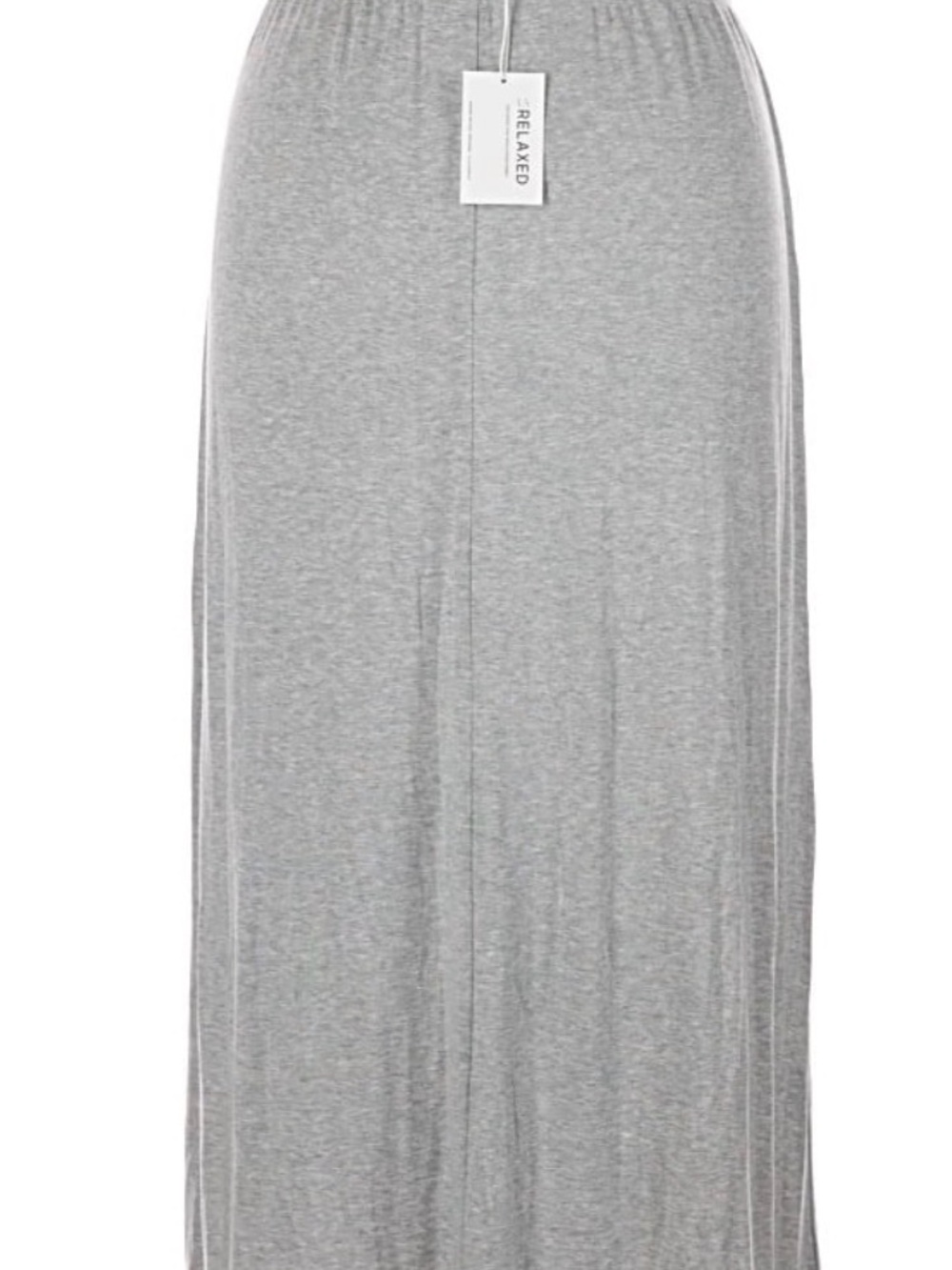 La Relaxed Grey Luxe Skirt with Drawstring Waist - Picture 2 of 6